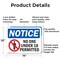 Signmission No One Under 18 Permitted OSHA Notice Sign, Aluminum, 14in W x 10in L, 2PK OS-2PACK-NS-A-1014-L-16152 - alternate 2